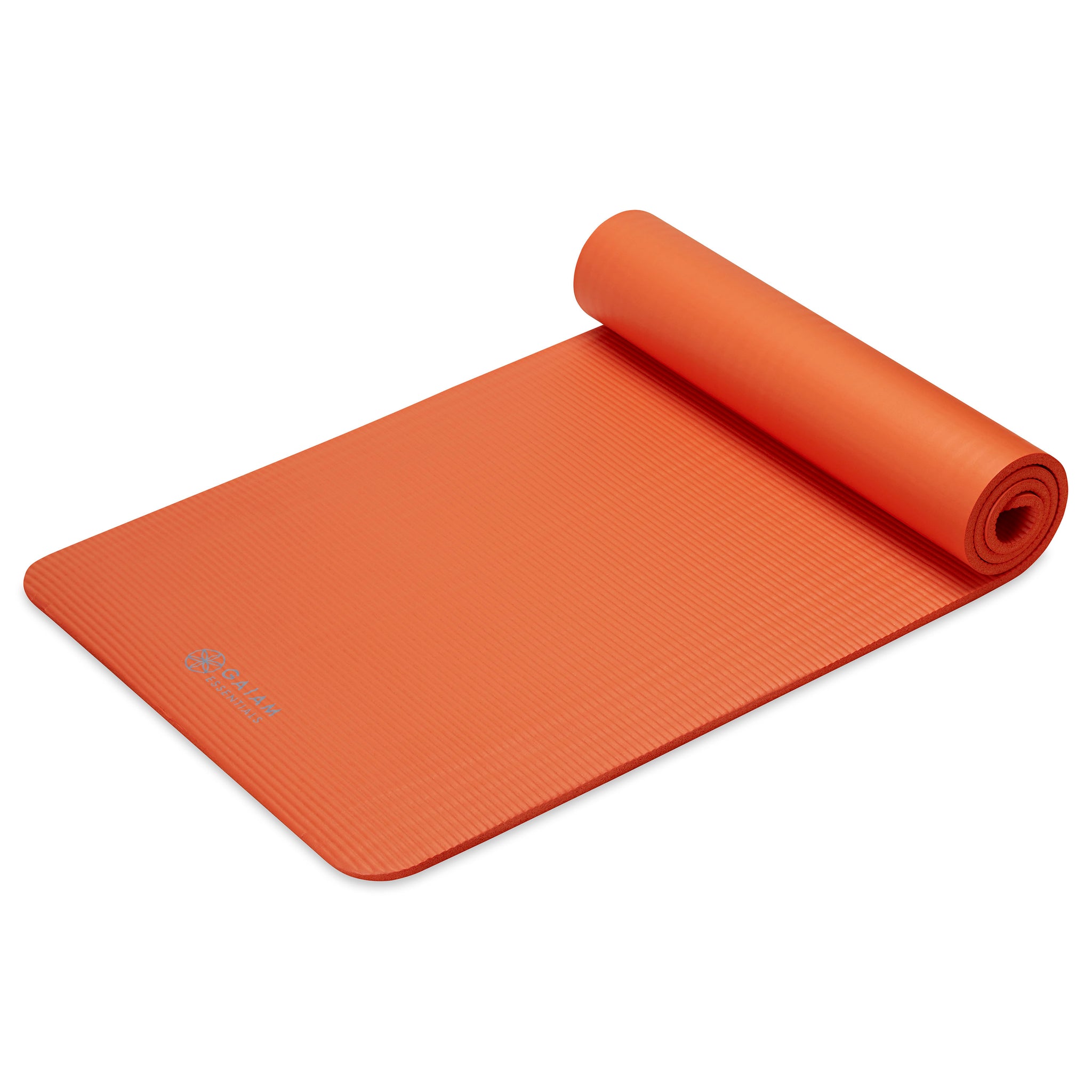Gaiam Essentials Thick Yoga Mat Fitness & Exercise Mat with Easy-Cinch Yoga  Mat Carrier Strap, 72L x 24W x 2/5 Inch 
