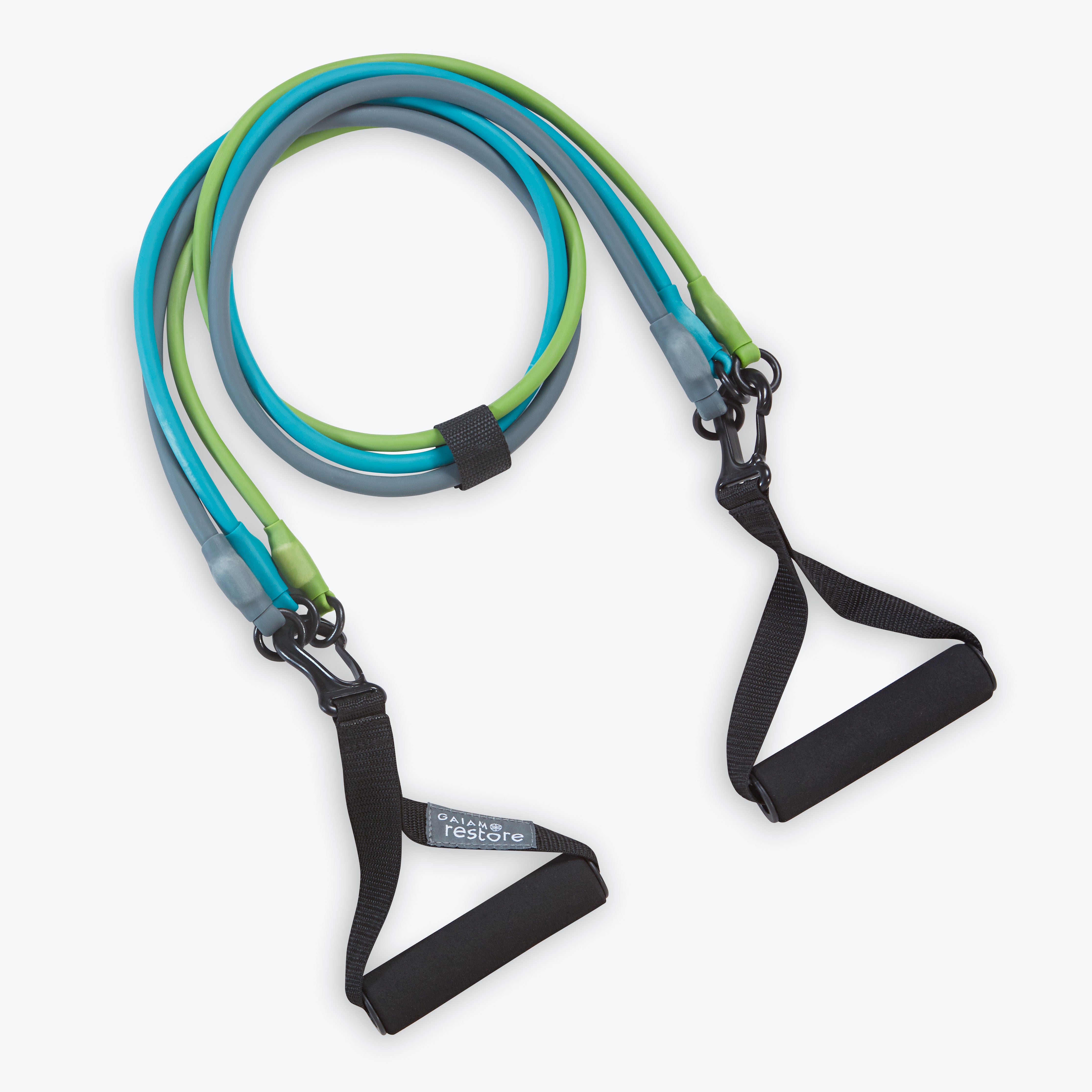 Gaiam Restore 3-in-1 Resistance Band Kit | Exercise Cord