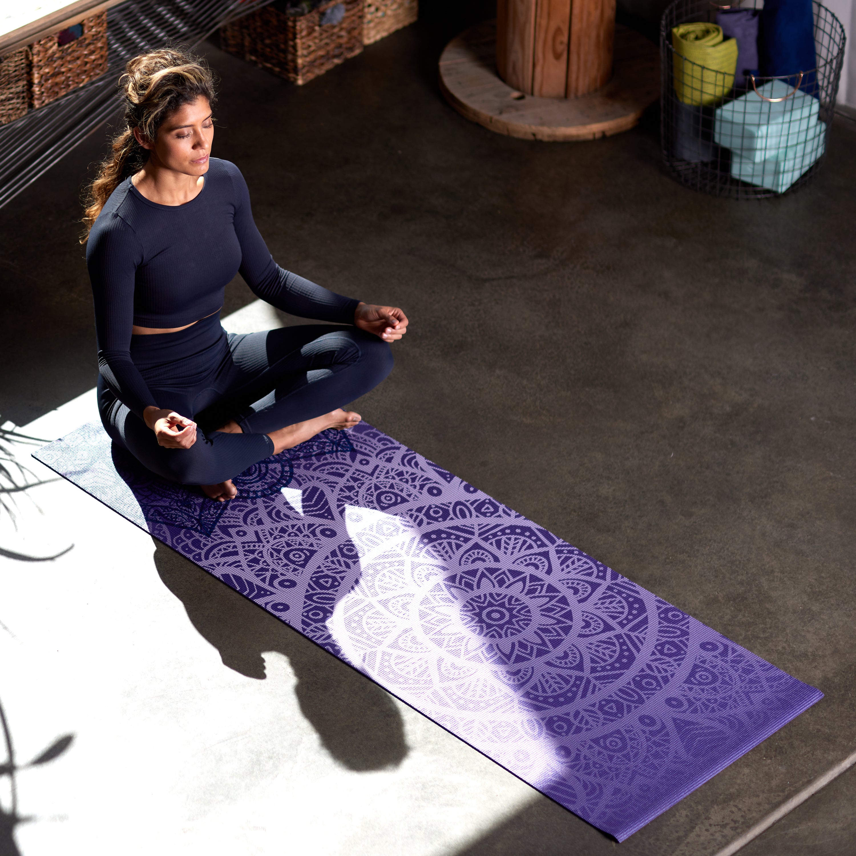 Classic Yoga Mat (4mm) - Purple Lattice - Gaiam